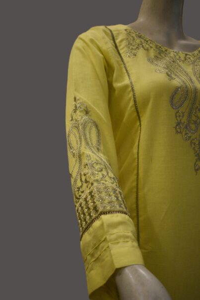 1 Piece Cotton Shirt-Embroidered (Pret) - Image 4