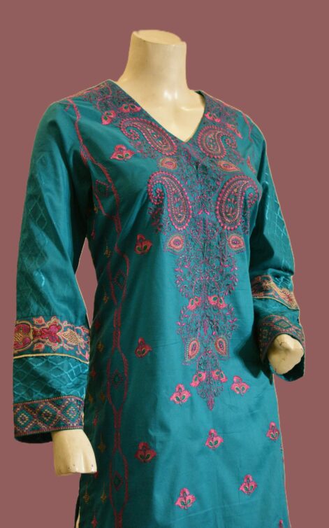 1 Piece Cotton Shirt-Embroidered (Pret)