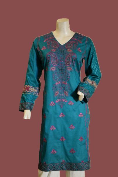 1 Piece Cotton Shirt-Embroidered (Pret) - Image 2