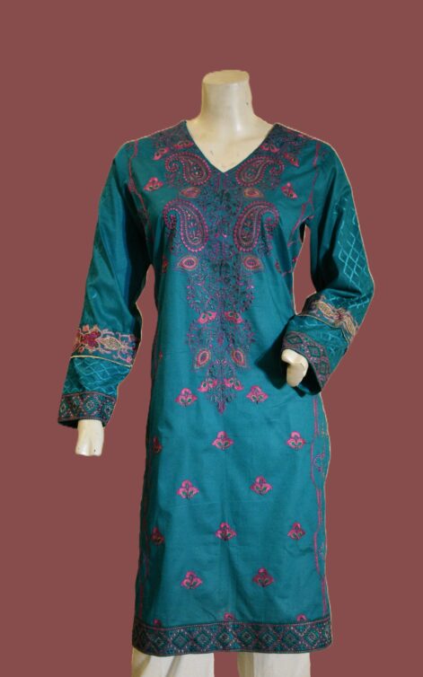 1 Piece Cotton Shirt-Embroidered (Pret)