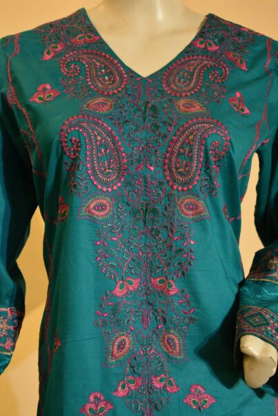 1 Piece Cotton Shirt-Embroidered (Pret) - Image 4